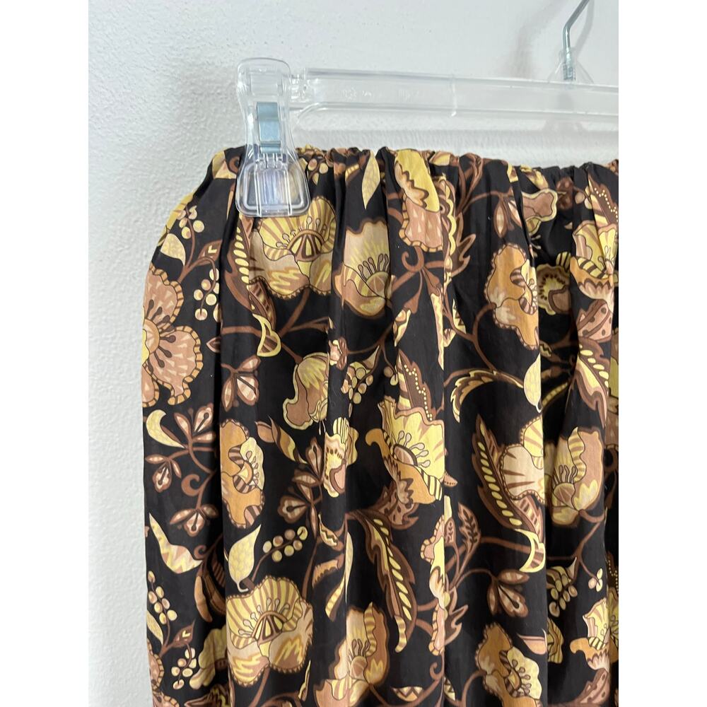 Matteau Strapless Midi Dress Linen Abstract Print Pockets Resort Minimalist 2 - Picture 5 of 9